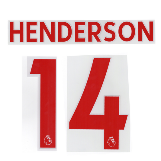 Henderson 14 Red Player Size Nameblock Set 2017 - 19