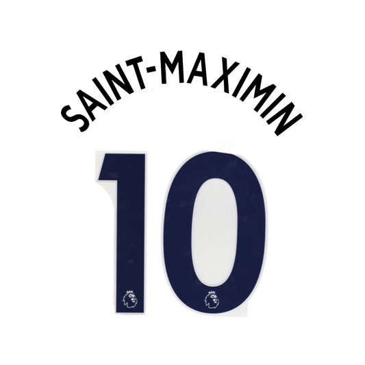 Saint-Maximin 10 Official Player Size 2019-23 Home Nameblock and Number with Optional Sleeve Badges