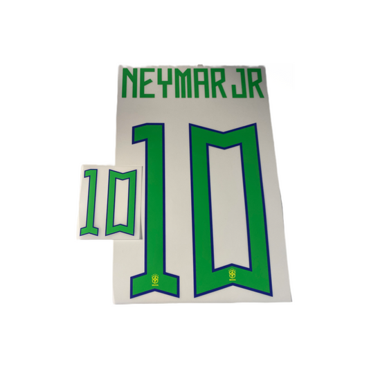 Neymar Jr 10  - Brazil Home Player Size nameset