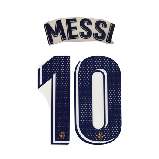 Messi 10 Barcleona 2019-20 Away Player Size (MATCH) Name and Number